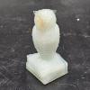 Image 1 : Vintage Uranium Degenhart Glass Wise Owl On Books Figurine - Opalescent