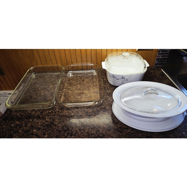 Bakeware Bundle - 2 CorningWare Dishes and 2 Pyrex Dishes