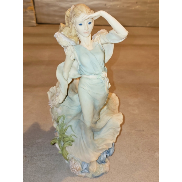 Sea Maiden Angel Porcelain Figure - 13.5"