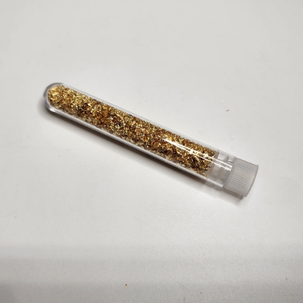 3" Vial of 24K Gold Flakes 