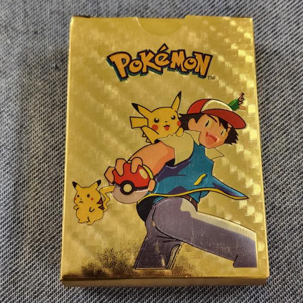 BOX FULL OF GOLD FOIL POKEMON TRADING CARDS ~ UNIQUE & FAN MADE ARTS!