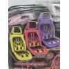 Image 3 : New! Universal Speed Glo Lighted Seat Cover Pair Pulses To The Beat Of Music!