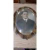 Image 3 : Antique Oval Curved Glass Large Picture Frames - One With Portrait Included