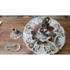 Image 1 : Turn Of The Century Riddle Co. Cast Iron 5 Light Chandelier Ceiling Light
