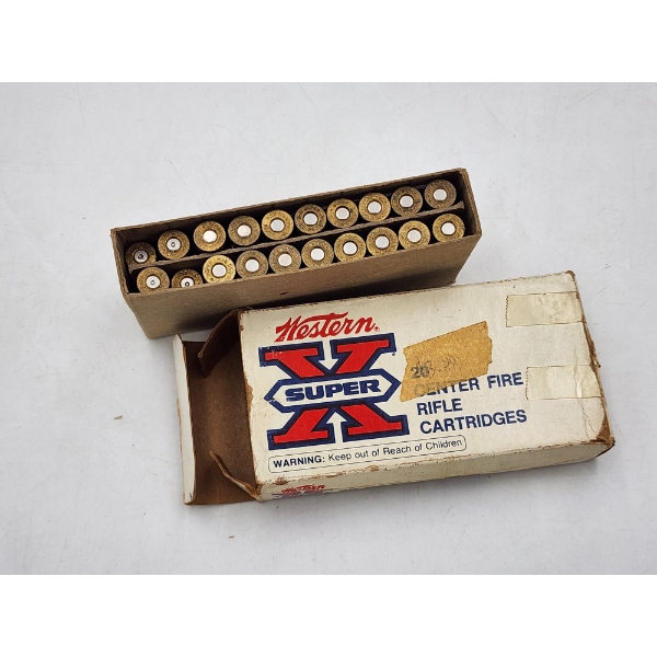 Vintage Box of Western Super X .22 Center Fire Rifle Cartridges