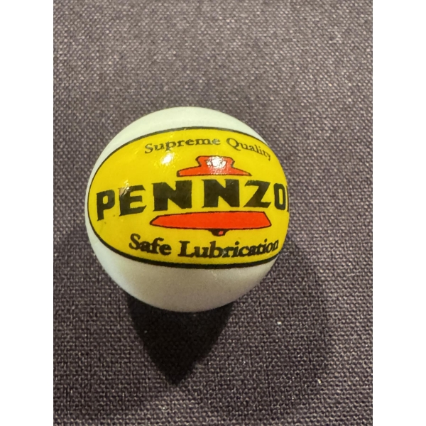 Pennzoil Gas & Oil Advertising One Inch Shooter Marble - Mint Condition