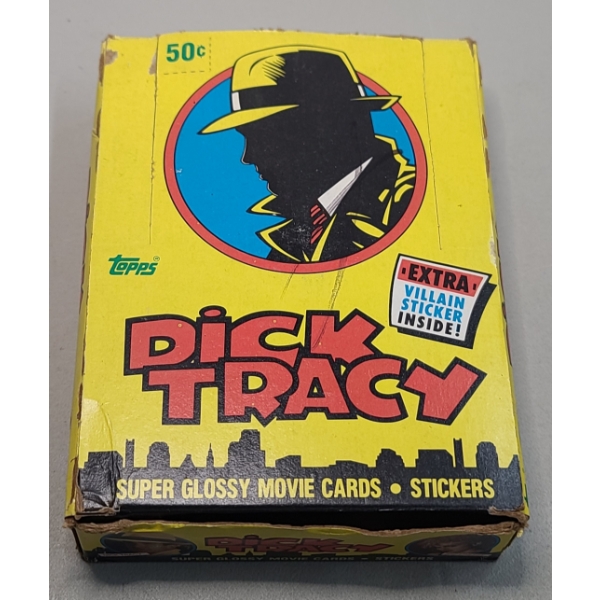 Box Of 36 Count Topps Sealed 1990 Dick Tracy Movie Wax Card Packs 