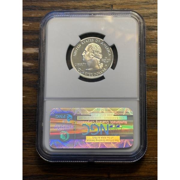 90% Silver - NGC 2001 S Silver 25C Rhode Island PF 69 Ultra Cameo Slabbed Quarter - FV $0.25