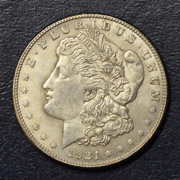 High Grade Silver Morgan Dollar -  1921 S 90% Silver Dollar - Nice Toning