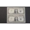 Image 1 : (2) Crisp Consecutive U.S Series 1957 $1 Silver Certificate Bank Notes - Excellent Condition