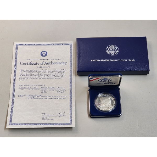 1987-S Silver Dollar United States Constitution Coin