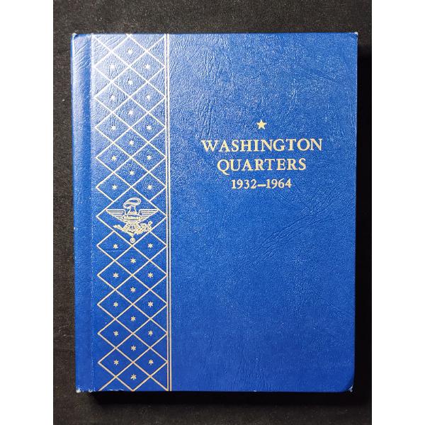 Partially Filled Washington Quarter Collection Book Ranging 1932-1964 - Face Value of $5.50 in 90% 