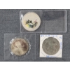 Image 1 : Three Assorted Coins Including 1989 First Men on the Moon $5 Coin, Silver Jubilee & America History