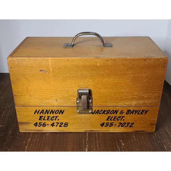 Vintage Wooden "Hannon Elect Jackson & Bayley Elect" Store Display Case