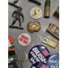 Image 8 : Vintage Collectables Including Lead Mary Statue, Metal Cowboys & Indians Toys, Trinkets, Pins, & Mor