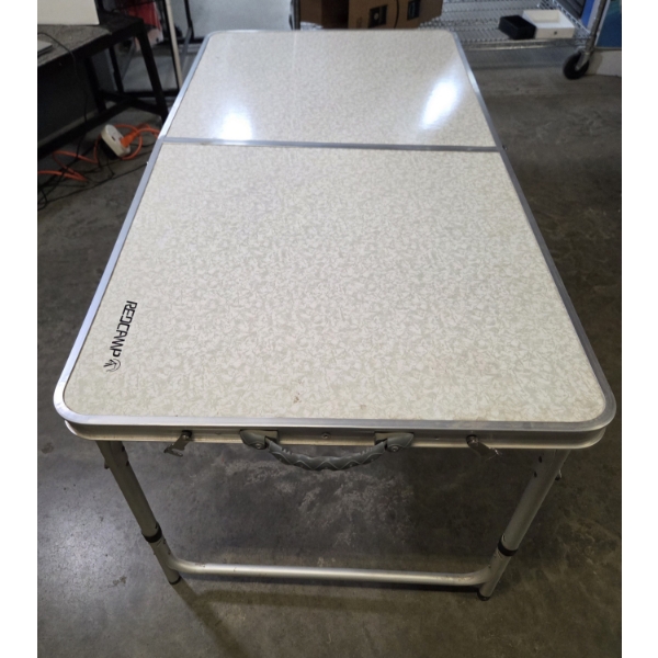 Like New- Red Camp 47''x27''24'' Folding Aluminum Camp Table