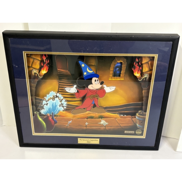 Disney Fantasia - The Sorcerer's Apprentice Light up Wall Hanging - Not Working Condition  - 2000