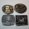 Image 1 : Four Assorted Sportsman/Hunting/Outdoorsmen Belt Buckles 