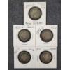 Image 1 : Five Assorted 90% Silver United States Barber Quarters ~ $1.25 Face Value!