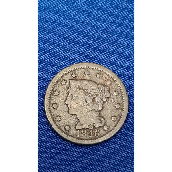 1846 Braided Hair Liberty Head Large Cent 