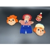 Image 1 : Raggedy Ann Collectibles - Raggedy Andy Hand Puppet - Plaster Chalkware Raggedy Andy and Ann Faces 