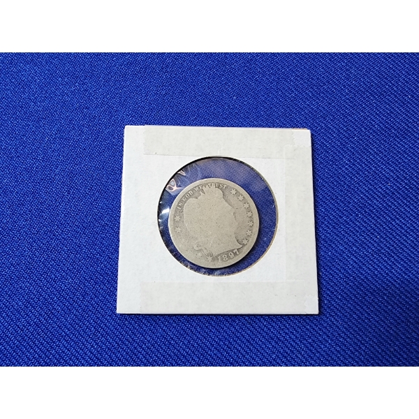 1897 United States Barber Silver Quarter