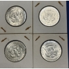 Image 4 : Lot of 4 90% Silver 1964 Kennedy Half-Dollars, FV $2.00