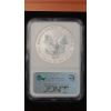 Image 4 : NGC 2006-P PF 69 20th Anniversary Reverse Proof 1 Troy Ounce .999 Fine Silver Eagle Coin From Set