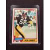 Image 1 : 1981 Topps Jack Lambert Pittsburgh Steelers Football Card In Protective Holder - Mint Condition
