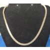 Image 1 : 14K Yellow/White Gold Two-Tone Herringbone Chain Necklace - Weight: 20.4g