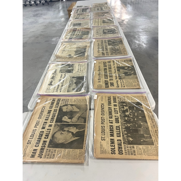 Lot of 16 Newspapers - JFK Related