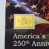 Image 2 : America's 250th Anniversary Commemorative Gold Card - 1/1000 oz .999 Gold  
