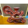 Image 1 : Antique RARE!  Cast Iron In Original Excellent Condition 14" x 12" Barn / Trolly Pulley!