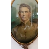 Image 2 : Antique Oval Curved Glass Ornate Framed Photo - App 20" 