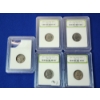 Image 1 : x5 INB Early Jefferson Nickels: 1948, 1948-D, 1952-S, 1962-D, 1941-S