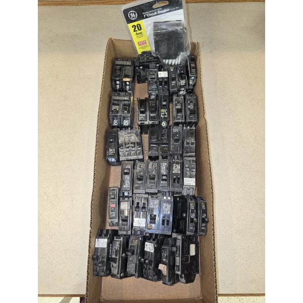 Assorted Circuit Breakers - 15,20,30,60