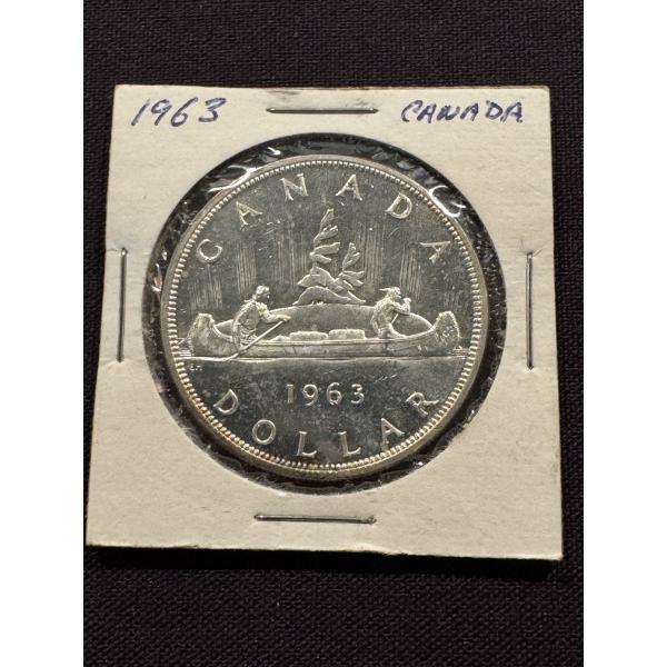 1963 Royal Canadian Mint Silver Dollar - High Grade Coin - Mint Condition