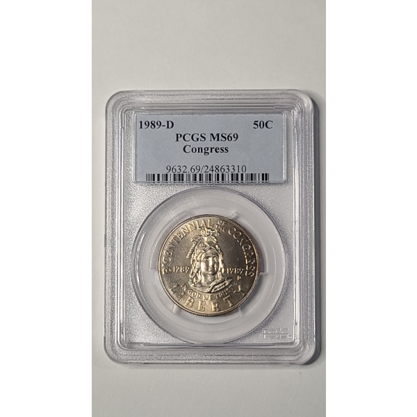PCGS 1989-D MS69 Congress Bicentennial Half Dollar