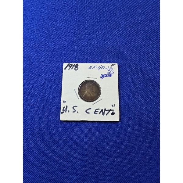 1918 Lincoln Wheat Penny U.S. Cent - Mint State