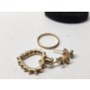 Image 5 : Assorted 10K Yellow Gold Jewelry: Small Ring, Heart Pendant, Diamond Stud Earrings TW: 2.9g