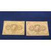 Image 1 : Two FR-1230 First Issue 5 Cents Fractional Postage Currency Straight Edges With Monogram