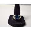 Image 1 : Stunning 14K Gold Ring with Blue Stones Size 10 TW: 4.5g