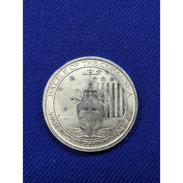 2015 Perth Mint 1/2 oz .999 Fine Silver 50 Cents - Battle of the Coral Sea Australian Coin