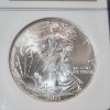 Image 2 : 2001 American Silver Eagle $1 - 1 oz .999 Fine Silver - Graded by NGC MS 69