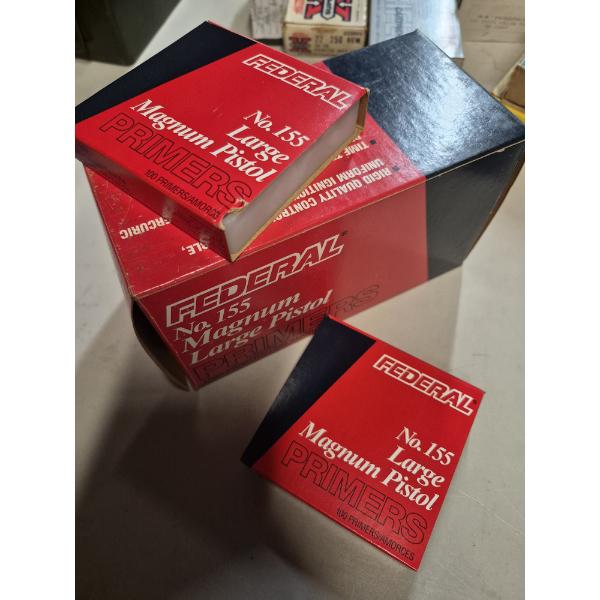 AMMO RELOADING - 600 COUNT FEDERAL -  #155 LARGE MAGNUM PISTOL PRIMERS - SEE PICS