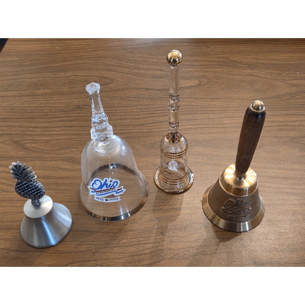 PICKUP IN CANTON - Four Collectable Bells, Including Two Ohio Bells 