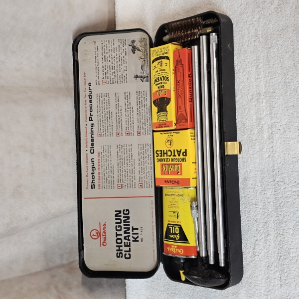 Vintage Outers Gunslick Shotgun Cleaning Kit No. P-478 In Black Plastic Case