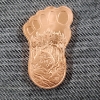 Image 1 : Stunning Bigfoot Footprint Shaped 1 Oz .999 Fine Copper Bar
