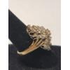 Image 3 : Stunning Women's 14K Plumb Gold 1.00+ Carat Diamond Waterfall Cocktail Ring - Size 7 - Weight: 6.7g