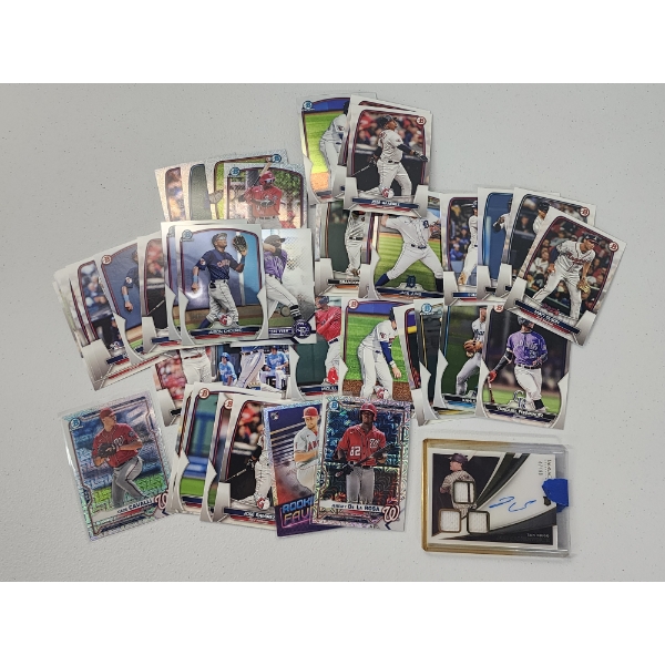 Lot of Assorted Baseball Trading Cards Including 2021 Panini Jake Cronenworth Patch Autographed Card